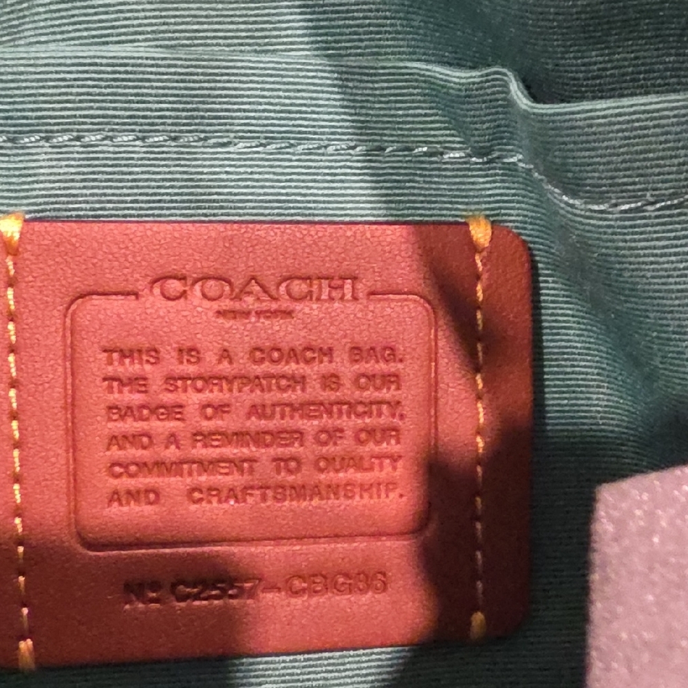 Coach Teal Quilted Teri - Picture 2 of 2